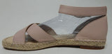 Sole Society Saundra Sz US 8.5 M EU 39 Women's Leather Espadrille Sandals Blush