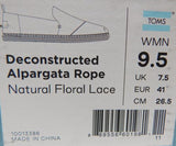 Toms Deconstructed Alpargata Rope Sz 9.5 M EU 41 Women's Loafers Natural Floral