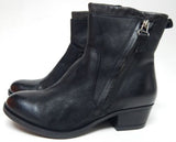 Miz Mooz Bronte Size EU 37 W WIDE (US 6.5-7) Women's Leather Biker Boots Black