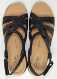 Clarks Merliah Rose Size US 8.5 M EU 39.5 Women's Wedge Sandals Black Interest
