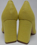 Marc Fisher Velda 2 Size 9.5 M Women's High Block Heel Pointed Toe Pumps Yellow