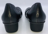 Ros Hommerson Evelyn Sz US 10.5 N NARROW Women's Perf Leather Wedge Pumps Black