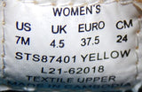 Sperry Captain's Moc Sz 7 M EU 37.5 Women's Casual Slip-On Shoes Yellow STS87401
