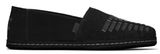 TOMS Alpargata Sz 5.5 M EU 36 Women's Leather Wrap Suede Loafers Black 10015770