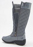 Khombu Marylin Size 6.5 M Women's Waterproof Quilted Zip-Up Winter Boots Pewter