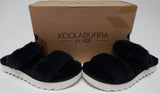 Koolaburra by UGG Fuzz-On Size 8 M EU 39 Women's Faux Fur Slippers Black 1123352