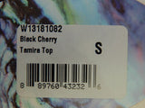 prAna Tamira Size Small (S) High Neck Convertible Back Strap Top Black Cherry