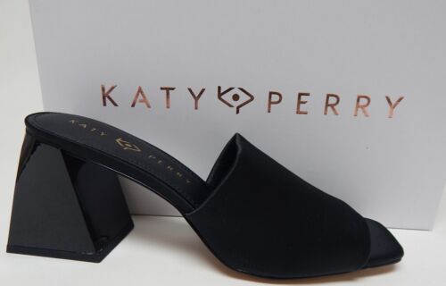 Katy Perry The Bettie Size US 9 M EU 39 Women's Block Heel Slide Sandals Black