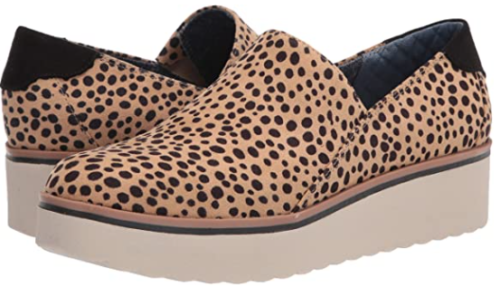 Dr. Scholl's Look Out Sz 9 M EU 39 Women's Slip-On Platform Sneakers Tan Leopard