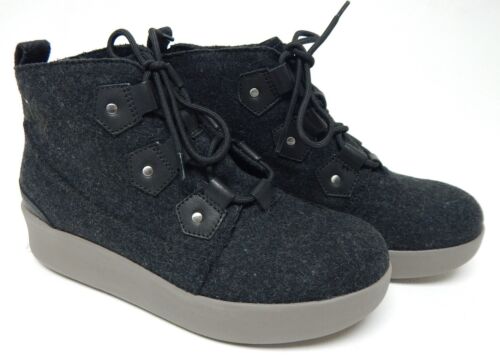 OTBT Defend Size 8 M Women's Water Resistant Wool Platform High Top Shoes Black