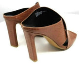 New York & Company Sofia Sz 10 M Women's High Heel Sandals Snake Embossed Cognac