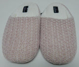 Cuddl Duds Size L (US 9-10) Women's Seedstitch Knitted Slipper Clogs Chalk Pink