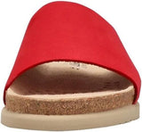 Mephisto Hanik Size US 9 M EU 39 Women's Nubuck Platform Slide Sandals Red
