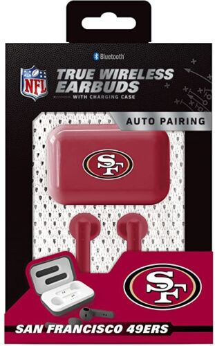 SOAR NFL Bluetooth True Wireless Earbuds with Charging Case San Francisco 49ers