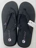 Aurorae Size US 8 M Women's Yoga Mat Flip Flop Sandals Black FF100B