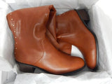 Bar III by Macy's Vayla Sz 6 M Women's Knee High Almond Toe Western Boots Cognac