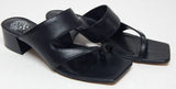 Vince Camuto Sasienda Size US 8 M EU 38.5 Women's Leather Toe Loop Sandals Black