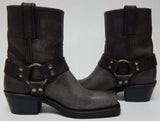Frye Harness 8R Size 6.5 M Women's Leather Pull On Ankle Boots Smoke 3477447-SMK
