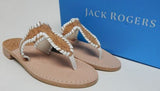 Jack Rogers Jackie Sz US 5 M Women's Leather Slide Sandals Cork White 111201SA04