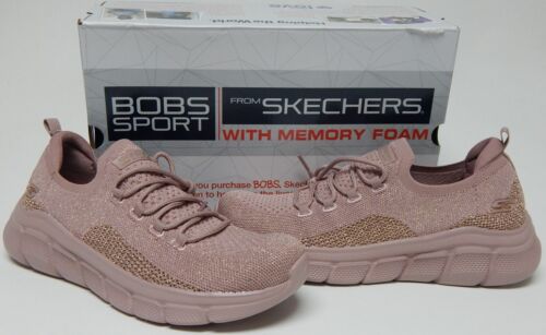 Skechers BOBs B Flex Fall Sparks Size 9 M EU 39 Women's Slip-On Shoes Rose/Gold