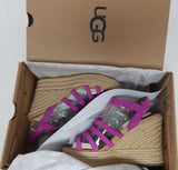 UGG Cressida Sz US 7 M EU 38 Women's Suede Espadrille Wedge Sandals Dragon Fruit