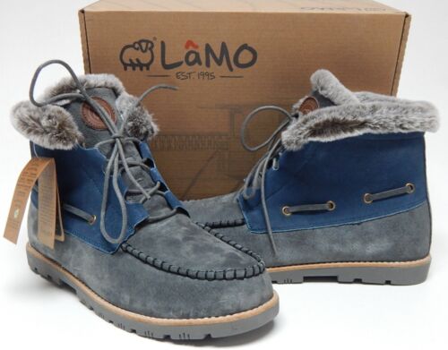 Lamo Autumn Size US 10 M EU 41 Women's Water-Resistant Suede Boots Navy/Charcoal
