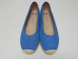 Isaac Mizrahi Live Sz US 9 M Women's Suede Espadrille Slip-On Shoes Coastal Blue