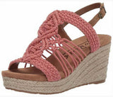 Zodiac Palm Sz US 10 M EU 40 Women's Crocheted Slingback Espadrille Sandals Pink - Texas Shoe Shop