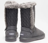 Lamo Selena Size 8 M EU 39 Womens Water Resist Suede Short Winter Boots Charcoal