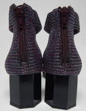 Katy Perry The Jo Size 8 M EU 38 Women's Ankle Strap Pumps Sparkle Fabric Grape