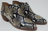 Madewell M3463 Sz 8.5 M Women's Leather Heeled Low Chelsea Boots Snake Embossed