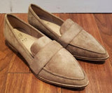 Beast Fashion Logan-02 Size US 8.5 M Women's Pointed Toe Slip-On Loafers Taupe