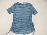 prAna Catarina Size Small (S) Side Shirring Shirt Short Sleeve Sun Top Atlantic - Texas Shoe Shop