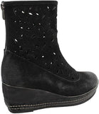 Antelope 428 Size EU 40 (US 9-9.5 M) Women's Perf Suede Wedge Ankle Boots Black