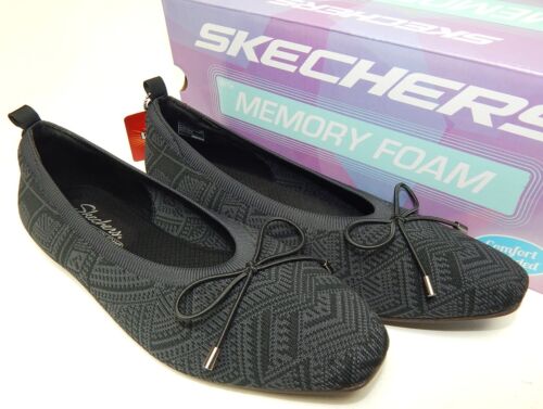 Skechers Cleo Snip Sweet Class Sz US 7 W WIDE EU 37 Women's Slip-On Shoes Black