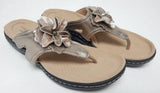 Clarks Laurieann Gema Size US 6.5 M EU 37 Women's Leather T-Strap Sandals Taupe