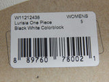 prAna Lurisia Sz Small (S) Adjustable Tie-Back One Piece Black White Colorblock - Texas Shoe Shop