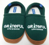 Life is Good Grateful Size US 6 M Women's Fleece Slip-On Slippers Evergreen - Texas Shoe Shop