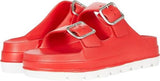 J/Slides Simply Sz US 8 M Women's Adjustable 2-Strap Platform Slide Sandals Red