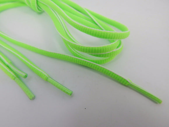 Green White Round Athletic Shoe Laces 54