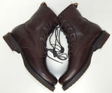 Frye Veronica Combat Size 8 M Women's Leather Ankle Boots Dark Brown 3476276-DBN