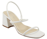 Marc Fisher Galvin Size 9.5 M Women's Strappy Slingback Block Heel Sandals White