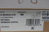 Jessica Simpson Mandalaye Sz 9 M EU 40 Women's Bermuda Raffia Flat Shoes Natural