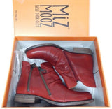 Miz Mooz Logic Size EU 40 M (US 9-9.5) Women's Leather Biker Ankle Booties Red
