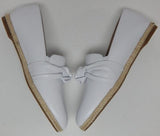 Isaac Mizrahi Live Size US 9.5 M Women's Leather Espadrille Slip-On Shoes White