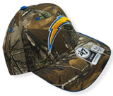 '47 Los Angeles Chargers NFL Realtree Camo Frost MVP Adjustable Strap Hat Cap