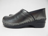 Bjork Size EU 36 (US 5.5 - 6) Women's Patent Leather Clogs Anthracite Silver