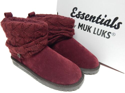 Muk Luks Laurel Size US 9 W WIDE Women's Water-Resistant Winter Boots Burgundy