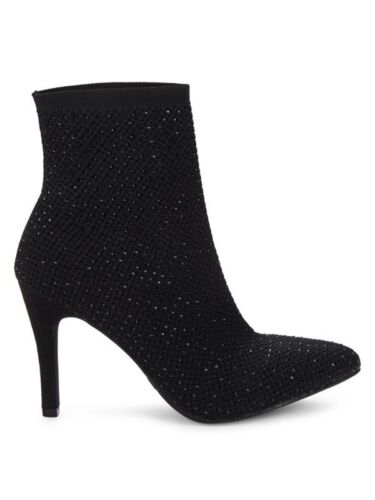 Mia Mercy Size 7.5 M Women's Pull-On Stiletto Ankle Sock Booties Black MH1844R