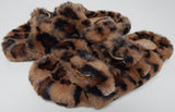 Urban Sport by J/Slides Babee Size 6 M Women's Faux Fur Slide Slippers Leopard
